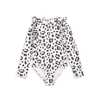 Little Girl's Miles The Label Leopard One-Piece Swimsuit Miles the Label