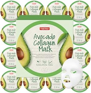 Purederm P/D Avocado Collagen Mask(Circle) (12pcs) Purederm