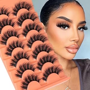 Focipeysa Manga Lashes Wispy Eyelash Anime Lashes Natural Cat Eye False Eyelashes Japanese 3D Cosplay Lashes that Look Like Lash Clusters (12mm 8 Pairs) Focipeysa