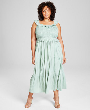 Модное платье больших размеров с оборками и присборенным верхом, созданное для Macy's And Now This