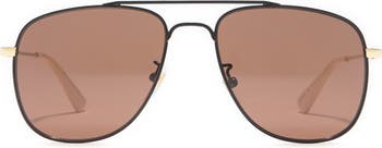 Солнцезащитные очки-авиаторы 57 мм GUCCI