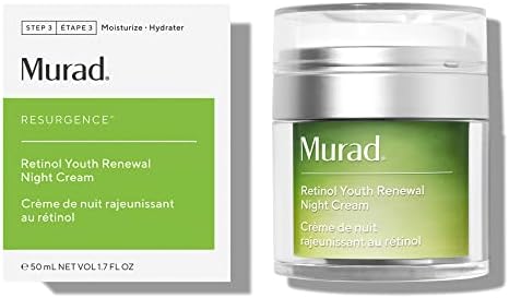 Murad Resurgence Retinol Youth Renewal Night Cream (Крем) – Anti-Aging Retinol Moisturizer for Wrinkles and Fine Lines – Hydrating, Firming, and Smoothing Skincare Treatment, 1.7 Fl Oz Murad