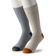 Набор из 2 мужских фактурных носков GOLDTOE® Horizon с круглым вырезом GOLDTOE