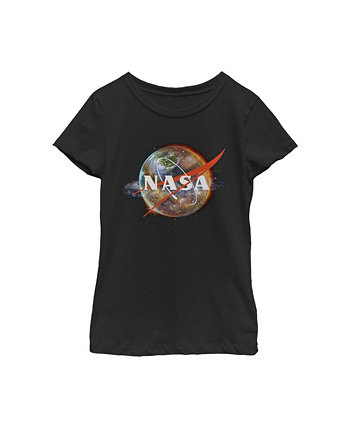 Girl's Planetary Swirl Logo  Child T-Shirt NASA