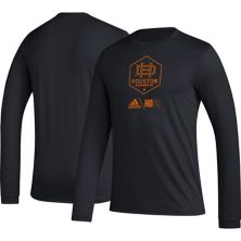 Men's adidas Black Houston Dynamo FC Icon Long Sleeve T-Shirt Adidas