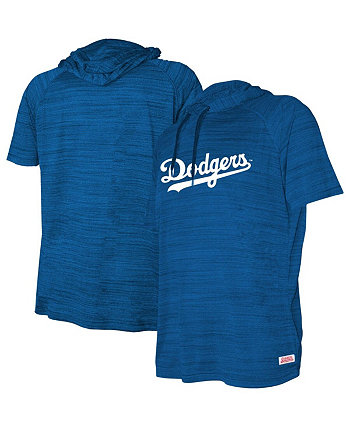 Пуловер с короткими рукавами Big Boys Heather Royal Los Angeles Dodgers с капюшоном и регланами Stitches