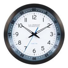 La Crosse Technology 404-54667-INT Аналоговые часы из нержавеющей стали с 10-дюймовым атомным кольцом La Crosse Technology