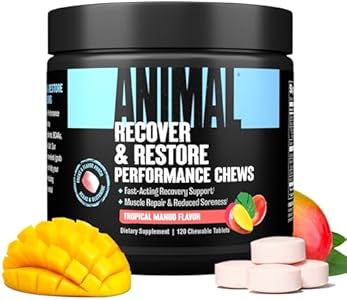 Animal Creatine Chews Tablets (Таблетки) - Enhanced Creatine Monohydrate with AstraGin to Improve Absorption, Sea Salt for Added Pumps, Delicious and Convenient Chewable Tablets (Жевательные таблетки) - Fruit Punch Animal