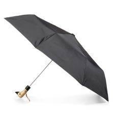 totes Automatic NeverWet 3-секционный деревянный зонт с утиной ручкой Totes