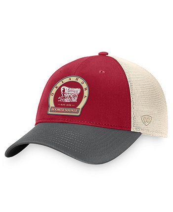 Мужская регулируемая шляпа малинового цвета Oklahomaooners Refined Trucker Top of the World