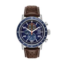 Мужские кожаные часы с хронографом Citizen Eco-Drive Brycen - CA0648-09L Citizen