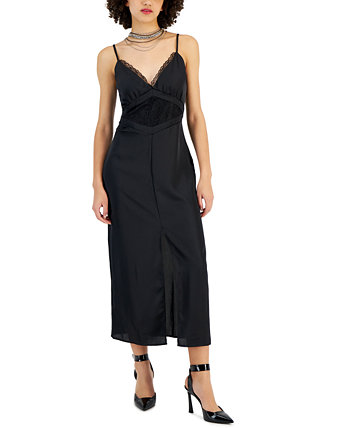 Женское платье-комбинация без рукавов с кружевной отделкой, созданное для Macy's Bar III
