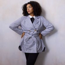 Plus Size LC Lauren Conrad Shirttail-Hem Trench Coat LC Lauren Conrad