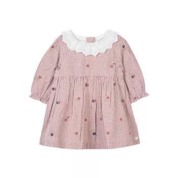 Baby Girl's &amp; Little Girl's Floral Embroidery Gingham Dress Tartine et Chocolat