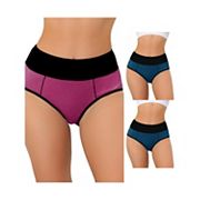 3 Packs Women's Highwaisted Tummy Control Briefs, Available In Plus Sizes Allegra K