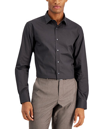 Мужская приталенная классическая рубашка с узором «гусиные лапки», созданная для Macy's Alfani