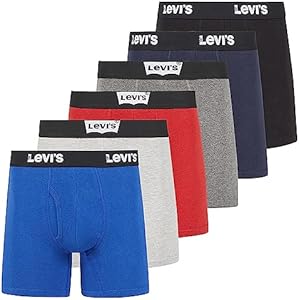 Levi's Mens Boxer Briefs Breathable Cotton Underwear for Men Pack of 6 Levi"s