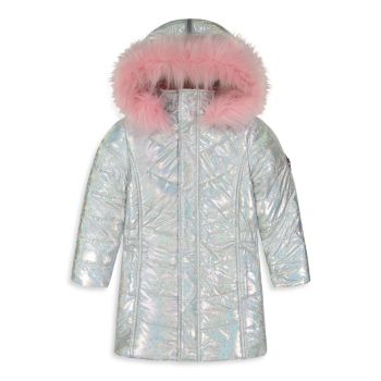 Маленькая девочка & amp; Радужное длинное пальто с пузырьками для девочек Andy & Evan