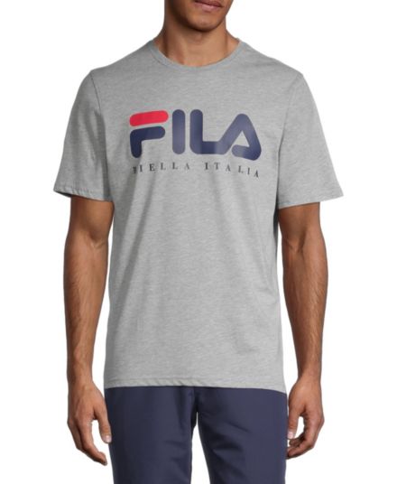 Футболка из смесового хлопка с логотипом Fila