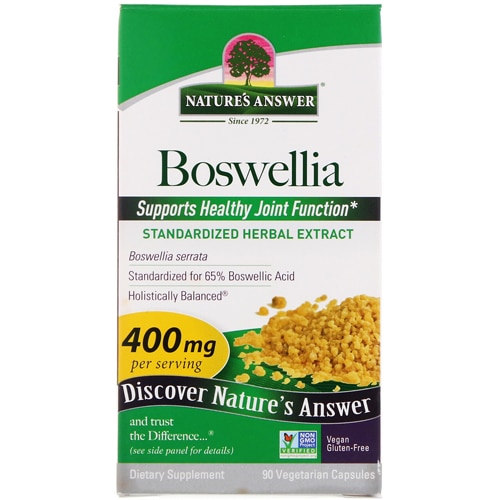 Стандартизированный растительный экстракт босвеллии, 400 мг, 90 вегетарианских капсул Nature's Answer