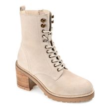 Journee Signature Malle Tru Comfort Foam™ Women's Leather Combat Boots Journee Signature