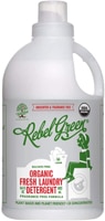Органический свежий жидкий стиральный порошок без запаха -- 64 жидких унции/64 загрузки Rebel Green