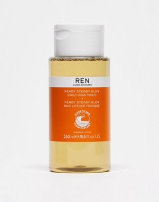REN Clean Skincare Ready Steady Glow Daily Тоник с AHA-кислотами, 8,5 жидких унций REN