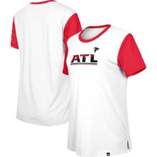 Women's New Era  White/Red Atlanta Falcons Third Down Colorblock T-Shirt New Era