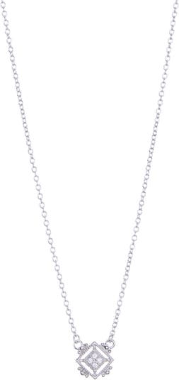 Ожерелье-паве из стерлингового серебра и белого топаза Judith Ripka
