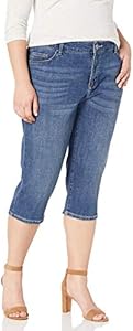 Riders by Lee Indigo Women's Plus Size Soft Denim Capri Riders by Lee Indigo