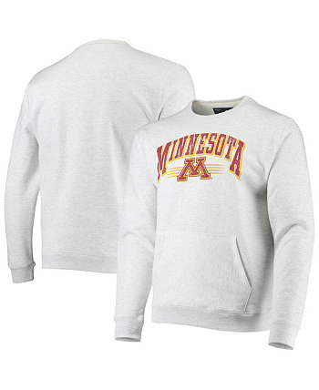 Мужской пуловер с карманом из серого меланжевого цвета Minnesota Golden Gophers для старшеклассников League Collegiate Wear