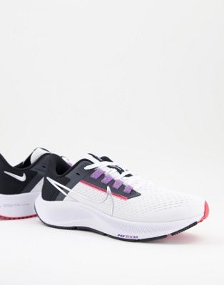 Бело-черные кроссовки Nike Running Air Zoom Pegasus 38 Nike Running