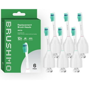 Brushmo Standard Size Replacement Toothbrush Heads Compatible with Philips Sonicare e-Series HX7022, 6 pk Visit the Brushmo Store