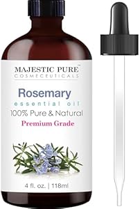 MAJESTIC PURE Basil Essential Oil | 100% Pure and Natural Basil Oil | Premium Grade Essential Oils for Hair Care, Home Diffusers, Skin, Aromatherapy, Massage and Humidifiers | 4 Fl Oz MAJESTIC PURE