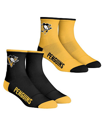 Мужские носки Pittsburgh Penguins Core Team, комплект из 2 носков длиной четверть длины Rock 'Em