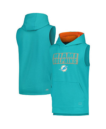 Мужской пуловер без рукавов с капюшоном Aqua Miami Dolphins Marathon MSX by Michael Strahan