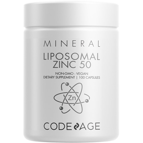 Codeage Liposomal Zinc 50 Глюконат цинка 50 мг, запас на 3 месяца -- 100 капсул Codeage