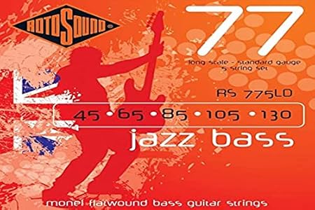 Набор струн для бас-гитары Rotosound RS775LD, 5 струн, масштабы 45 65/85/105/130, изготовлено в Великобритании ROTOSOUND