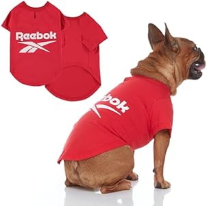 Reebok Dog Shirts – Lightweight Dog T Shirts for Small, Medium and Large Dogs, Fun Athletic Themed Dog Shirts with Reebok Design, Great Puppy Summer Clothes Outfit for All Breeds, Cute Dog Outfit Reebok