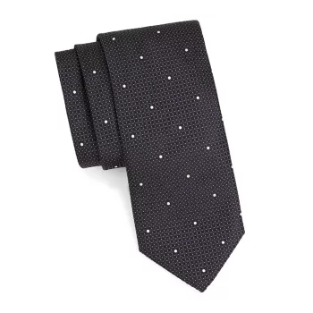 Шелковый галстук в горошек Canali