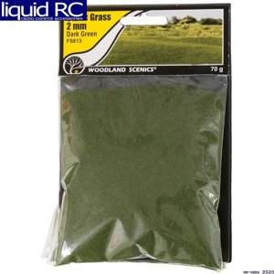 Woodland Scenics FS613 Static Grass Dark Green 2mm Woodland Scenics