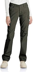 CQR Women's Flex Stretch Tactical Pants, Water Resistant Ripstop Work Pants, Outdoor Hiking Cargo Pants with Pockets CQR