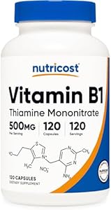 Nutricost Vitamin B1 (Thiamine) 500mg, 120 Capsules Nutricost