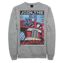 Men's Transformers Join The Autobots Poster Graphic Fleece Licensed Character
