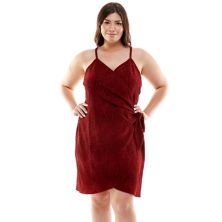 Juniors' Plus Size Lily Rose Side Knotted Bodycon Dress Lily Rose