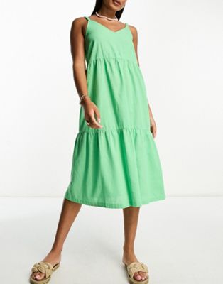 Пляжное платье макси Roxy Waiting Line в зеленом цвете Roxy