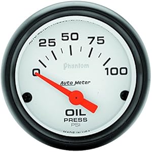 Auto Meter 5727 Phantom Electric Oil Pressure Gauge,2.3125 in. Auto Meter