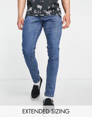 Узкие джинсы COLLUSION x001 в синем цвете средней степени выветривания для мужчин Collusion