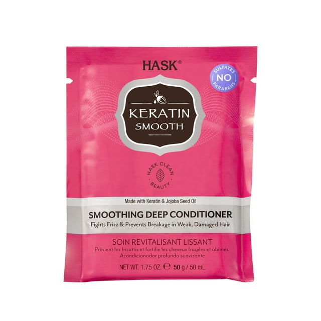 (3 pack) Hask Keratin Smoothing Deep Conditioner, 1.75 oz, Travel Size HASK