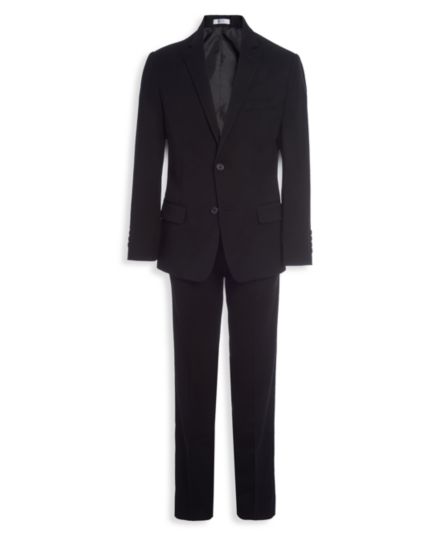 Однотонный однотонный костюм Husky Modern Fit из габердина для мальчиков Calvin Klein